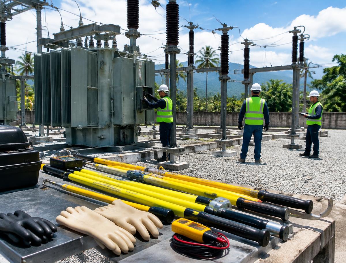 Equipos para obras eléctricas y electromecánicas